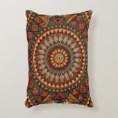 アフリカ幾何インスパイア装飾用クッションカバー アクセントクッション (正面(垂直))