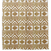 アフリカ幾何学模様 シャワーカーテン (正面)