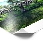 アフリカ愛好家のためのゼブラポスター フォトプリント            (角)