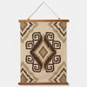 アフリカ愛好家のタイル模様 吊り下げ型タペストリー (正面)