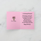 アフリカ感動的系アメリカ人女性誕生日 カード (内部)