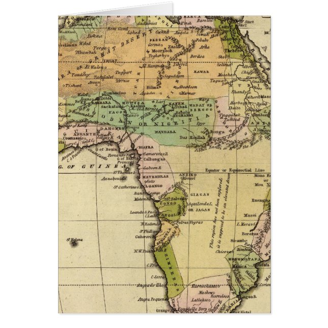 アフリカ手彩色地図 (正面)