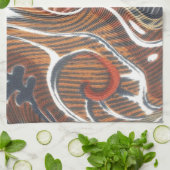 アフリカ抽象アートプリント キッチンタオル (折り畳み)