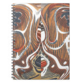 アフリカ抽象アートプリント ノートブック (正面)