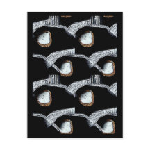 アフリカ抽象芸術はがき