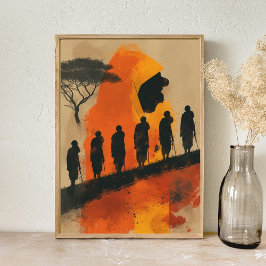 アフリカ抽象芸術アートのポスター ポスター