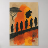 アフリカ抽象芸術アートのポスター ポスター (正面)