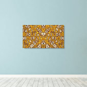 アフリカ抽象芸術アートパターン キャンバスプリント (インサイチュ (ウッドフロア))