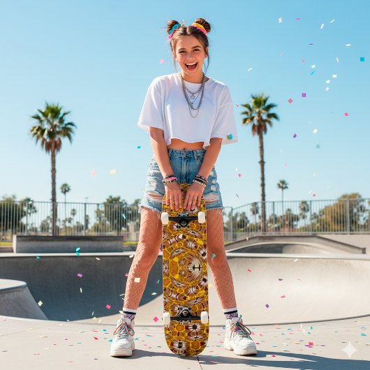 アフリカ抽象芸術アートパターン スケートボード