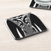 アフリカ抽象芸術アートプリント コースター (左側)