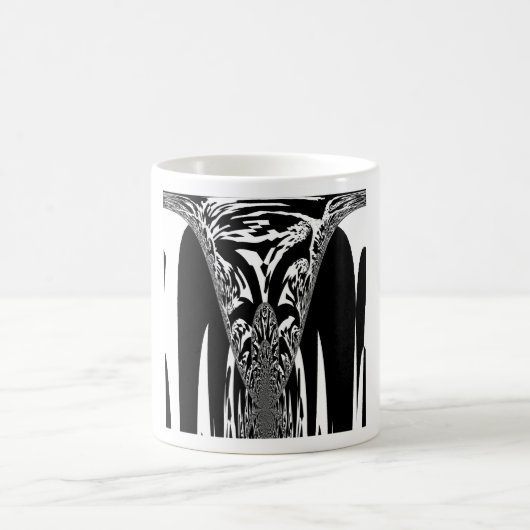 アフリカ抽象芸術アートプリント コーヒーマグカップ (中央)
