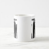 アフリカ抽象芸術アートプリント コーヒーマグカップ (中央)