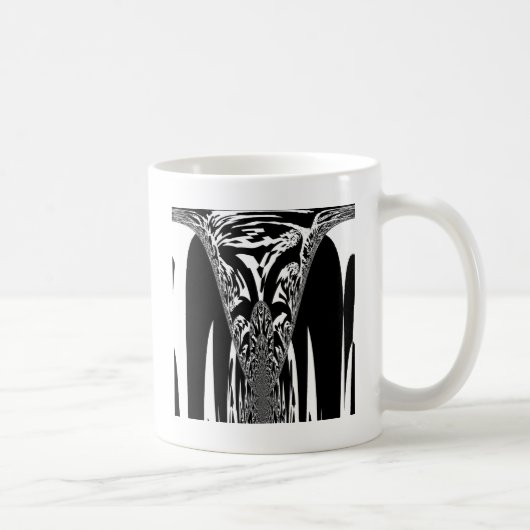 アフリカ抽象芸術アートプリント コーヒーマグカップ (右)