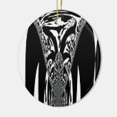 アフリカ抽象芸術アートプリント セラミックオーナメント (左)