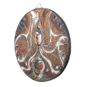 アフリカ抽象芸術アートプリント ダーツボード (正面右)