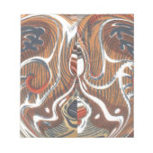 アフリカ抽象芸術アートプリント ノートパッド (正面)