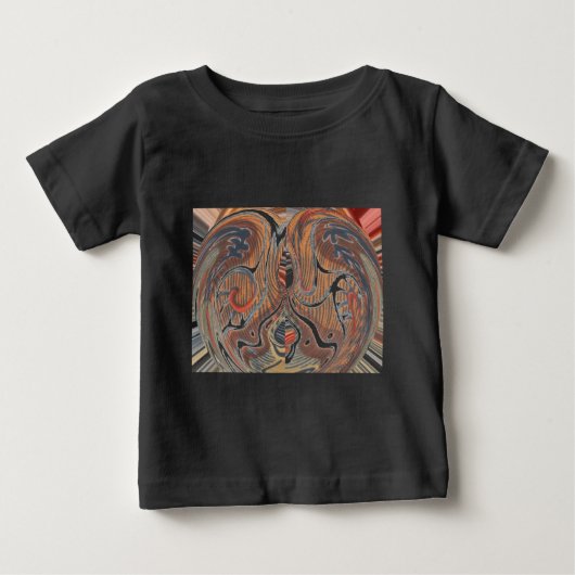 アフリカ抽象芸術アートプリント ベビーTシャツ (正面)