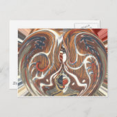 アフリカ抽象芸術アートプリント ポストカード (正面/裏面)