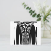 アフリカ抽象芸術アートプリント ポストカード (スタンド正面)