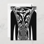 アフリカ抽象芸術アートプリント ポストカード (正面/裏面)