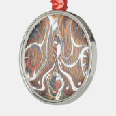 アフリカ抽象芸術アートプリント メタルオーナメント (左)