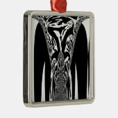 アフリカ抽象芸術アートプリント メタルオーナメント (右)