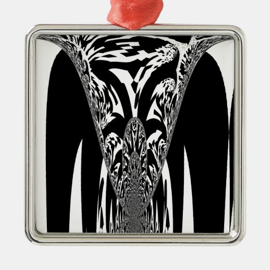 アフリカ抽象芸術アートプリント メタルオーナメント (正面)