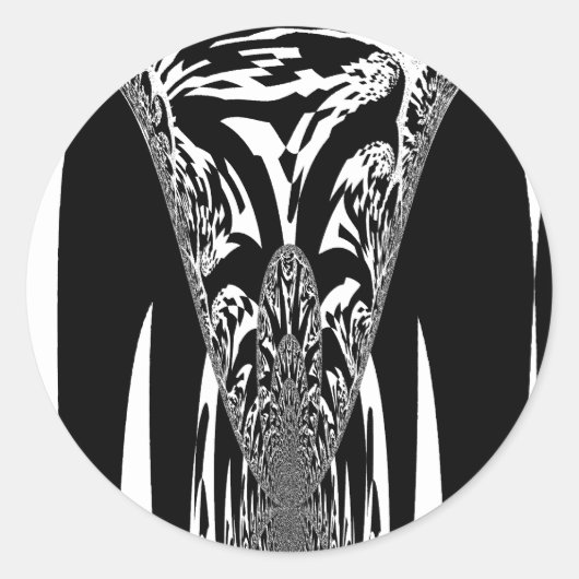 アフリカ抽象芸術アートプリント ラウンドシール (正面)