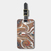 アフリカ抽象芸術アートプリント ラゲッジタグ (正面縦)