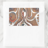 アフリカ抽象芸術アートプリント 長方形シール (バッグ)