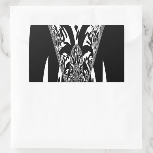 アフリカ抽象芸術アートプリント 長方形シール (バッグ)