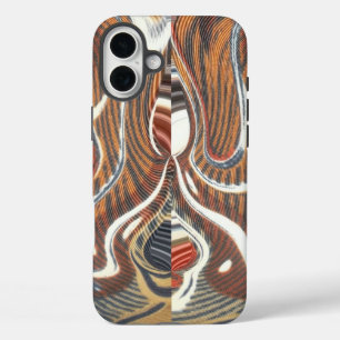 アフリカ抽象芸術アートプリント iPhone 16 PLUSケース