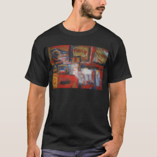 アフリカ抽象芸術アート – 正方形&円 Tシャツ