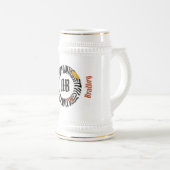 アフリカ抽象芸術サファリスタイン ビールジョッキ (正面右)