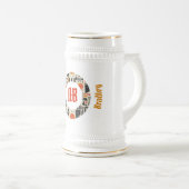 アフリカ抽象芸術サンスケープ ビールジョッキ (正面右)