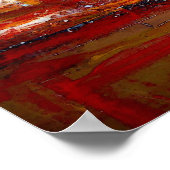 アフリカ抽象芸術ス絵画クエアのプリントポスター ポスター (角)