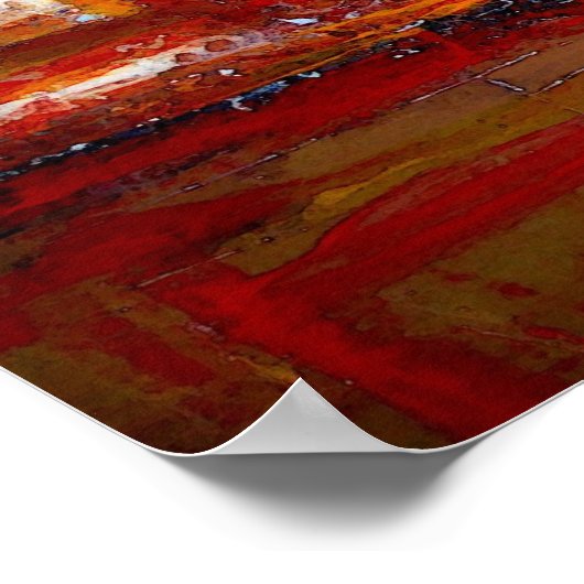 アフリカ抽象芸術ス絵画クエアのプリントポスター ポスター (角)