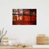 アフリカ抽象芸術ス絵画クエアのプリントポスター ポスター (キッチン)