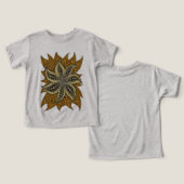 アフリカ抽象芸術フローラろうけつ染めスタイル (デザイン正面&裏面)