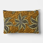 アフリカ抽象芸術フローラろうけつ染めスタイル アクセサリーポーチ (裏面)