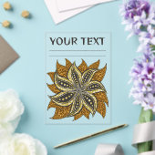 アフリカ抽象芸術フローラろうけつ染めスタイル アクリル招待状 (インサイチュ (ウェディング))