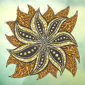 アフリカ抽象芸術フローラろうけつ染めスタイル ウィンドウサイン (シート3)