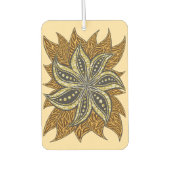 アフリカ抽象芸術フローラろうけつ染めスタイル カーエアーフレッシュナー (正面)