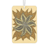 アフリカ抽象芸術フローラろうけつ染めスタイル カーエアーフレッシュナー (裏面)