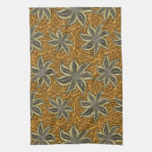 アフリカ抽象芸術フローラろうけつ染めスタイル キッチンタオル (縦)