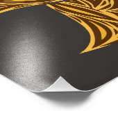 アフリカ抽象芸術フローラろうけつ染めスタイル フォトプリント            (角)