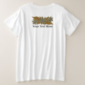 アフリカ抽象芸術フローラろうけつ染めスタイル プラスサイズTシャツ (デザイン裏面)