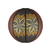 アフリカ抽象芸術フローラろうけつ染めスタイル ミニバスケットボール (縦)