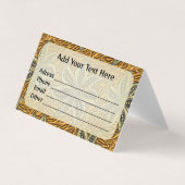 アフリカ抽象芸術フローラろうけつ染めスタイル 名刺 (正面)