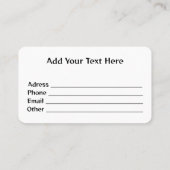 アフリカ抽象芸術フローラろうけつ染めスタイル 名刺 (裏面)